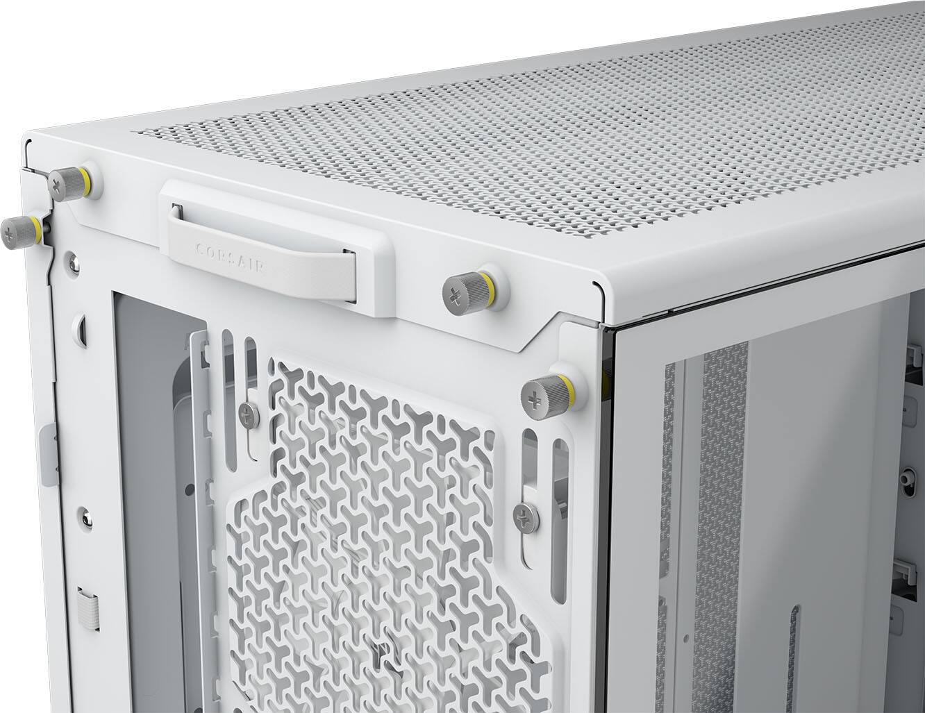 Alt View 12. CORSAIR - FRAME 4000D WOOD RS Modular High Airflow Mid-Tower PC Case - White & Oak.