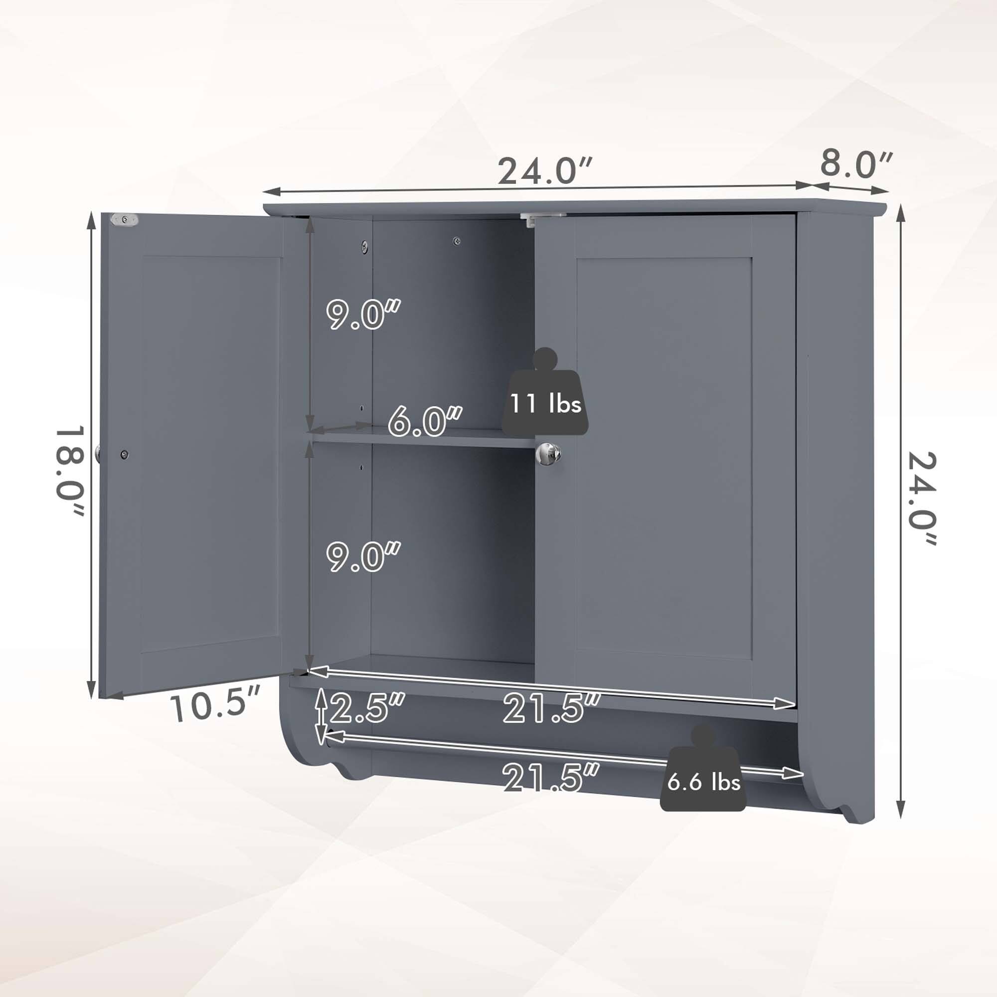 24.0", 8.0", 9.0", 18.0", 6.0", 9.0", 11 lbs, 24.0", 10.5", 2.5", 21.5", 21.5", 6.6 lbs