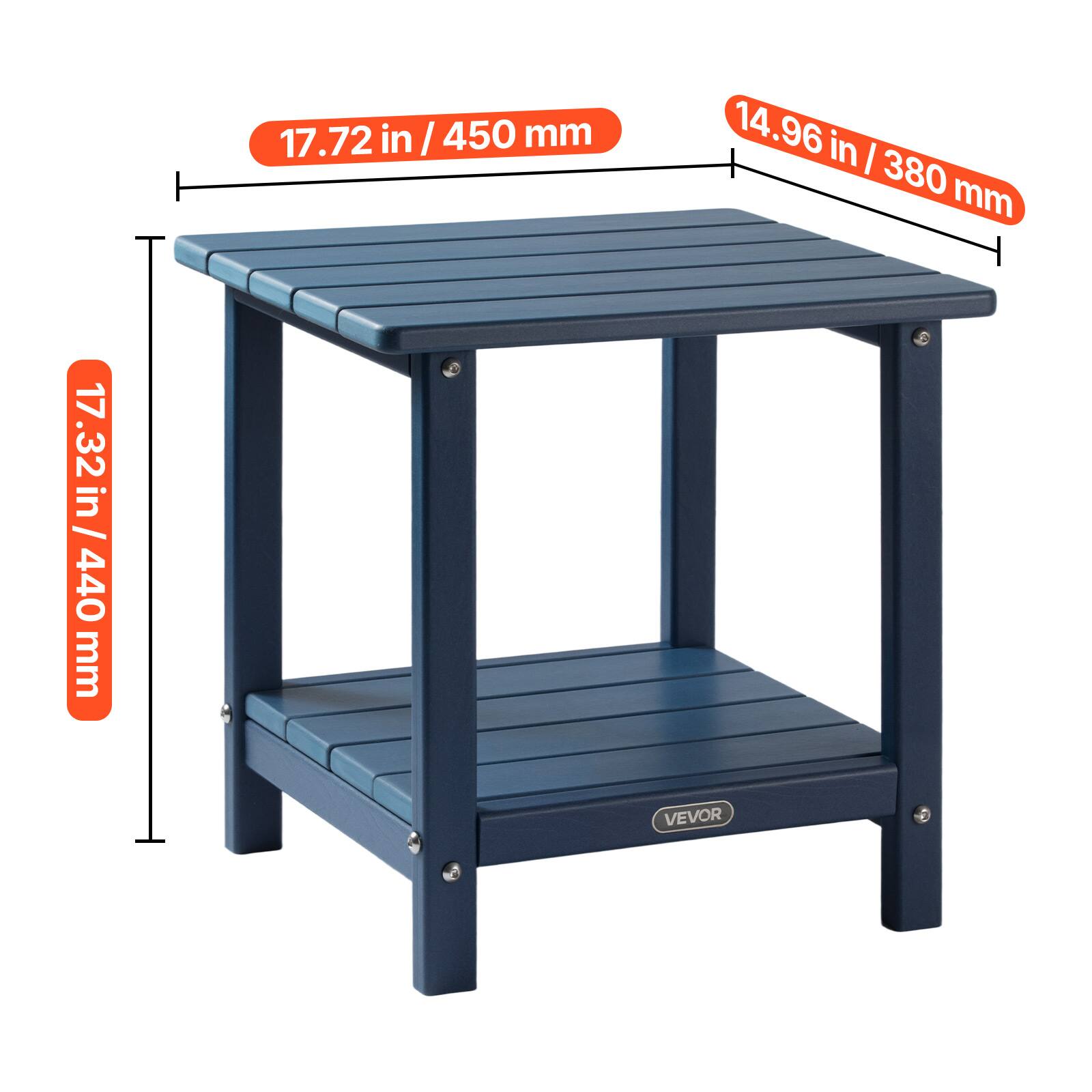 17.72 in / 450 mm  
14.96 in / 380 mm  
17.32 in / 440 mm  
VEVOR