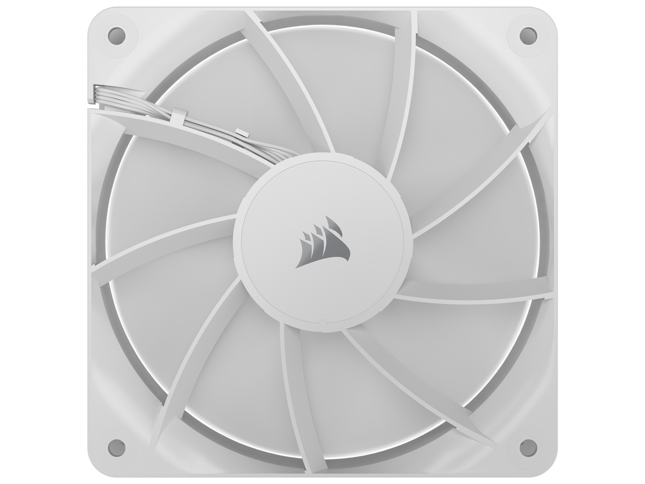 Alt View 1. CORSAIR - CORSAIR RS120 PWM 120mm Fan - White, Daisy-Chain PWM, AirGuide, Magnetic Bearing - White.