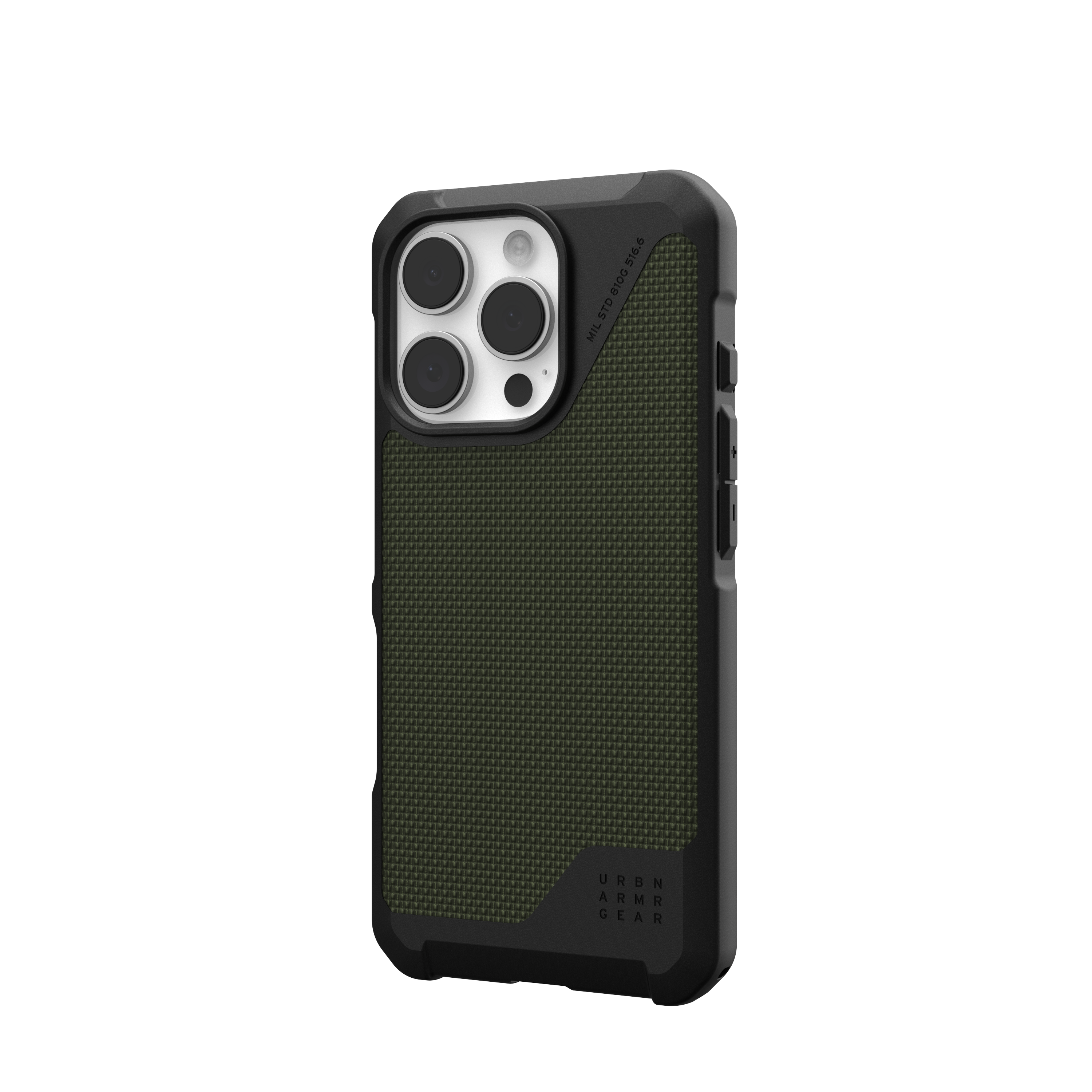 The text on the image reads "516.6 0100 STO MIL URBN ARMR GEAR". This is a description of the case for a cell phone, which is designed to be durable and protect the device. The case is made of a combination of materials, including nylon and polycarbonate, to provide both strength and flexibility. The case also features a camera lens cover to protect the camera lens from scratches and other damage.