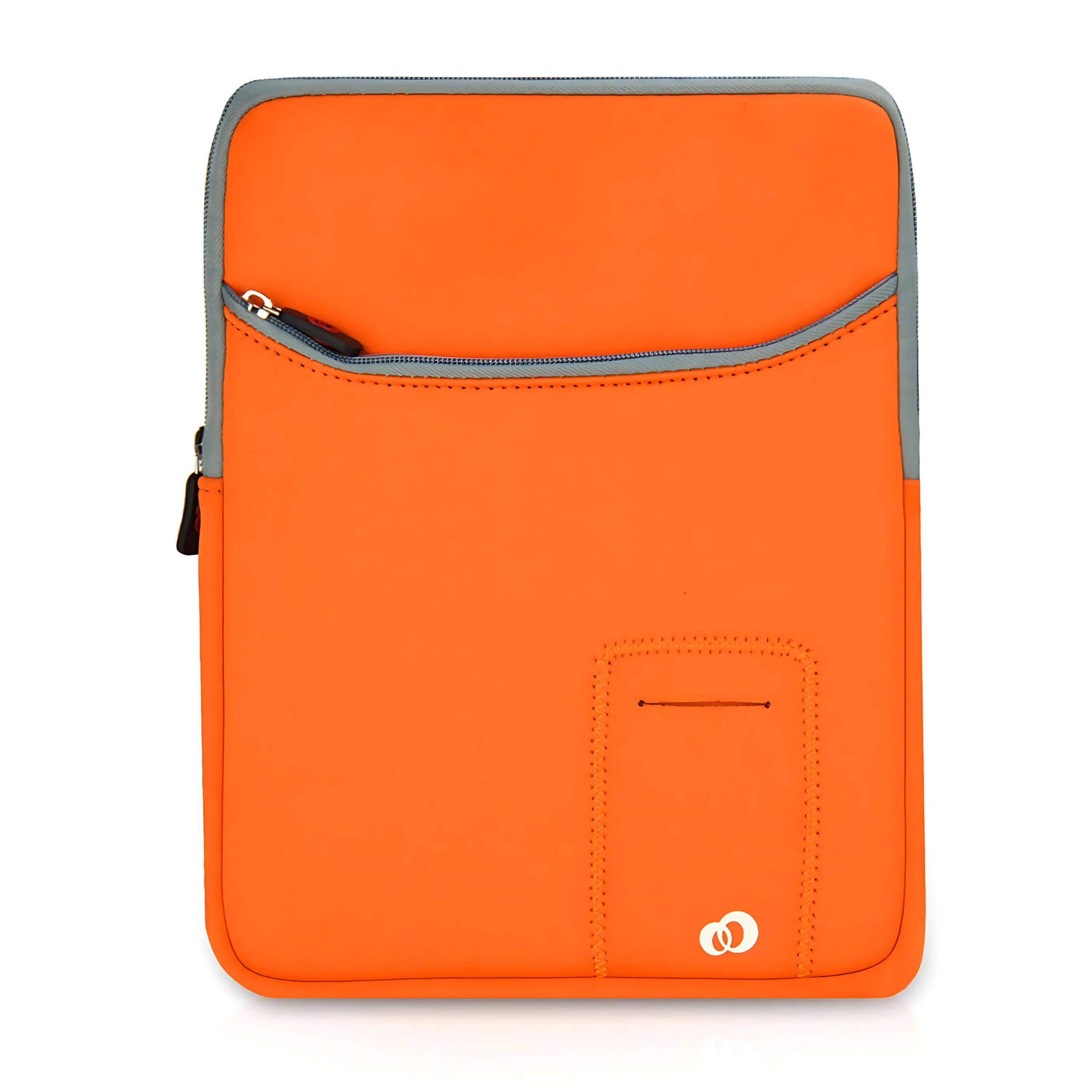 Front. Kitcheniva - Vertical Tablet Neoprene Sleeve Case Cover Bag For 13" iPad - Orange.