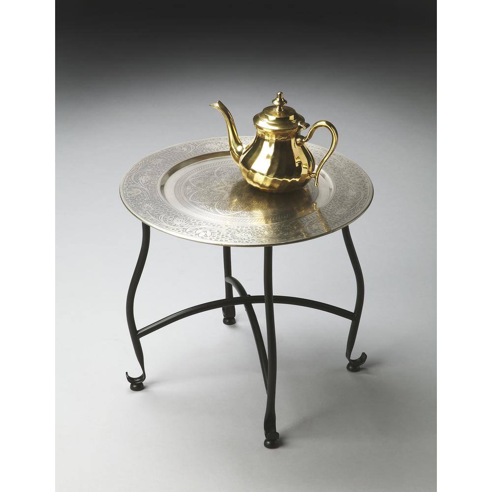Alt View 2. Butler Specialty - Moroccan Metal Tray Table - Multi-Color.