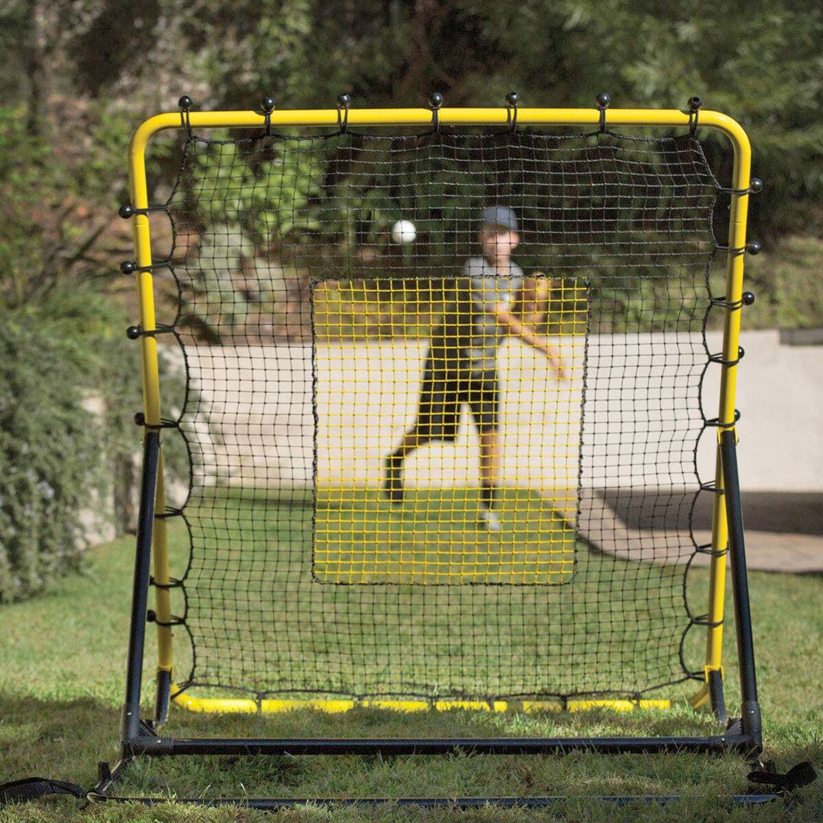 Alt View 4. SKLZ - SKLZ Baseball Fielding Trainer Net - Yellow/Black - Yellow/Black.