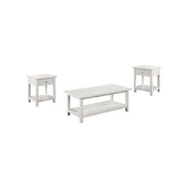 Coaster Co. of America - Payne 3-piece Coffee and 1-drawer End Table Set - White