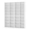 Front. Costway - Costway 2 PCS 16-Cube Bookcases CD Storage Rack with 12 Adjustable Shelves, Media Storage Organizer - White.