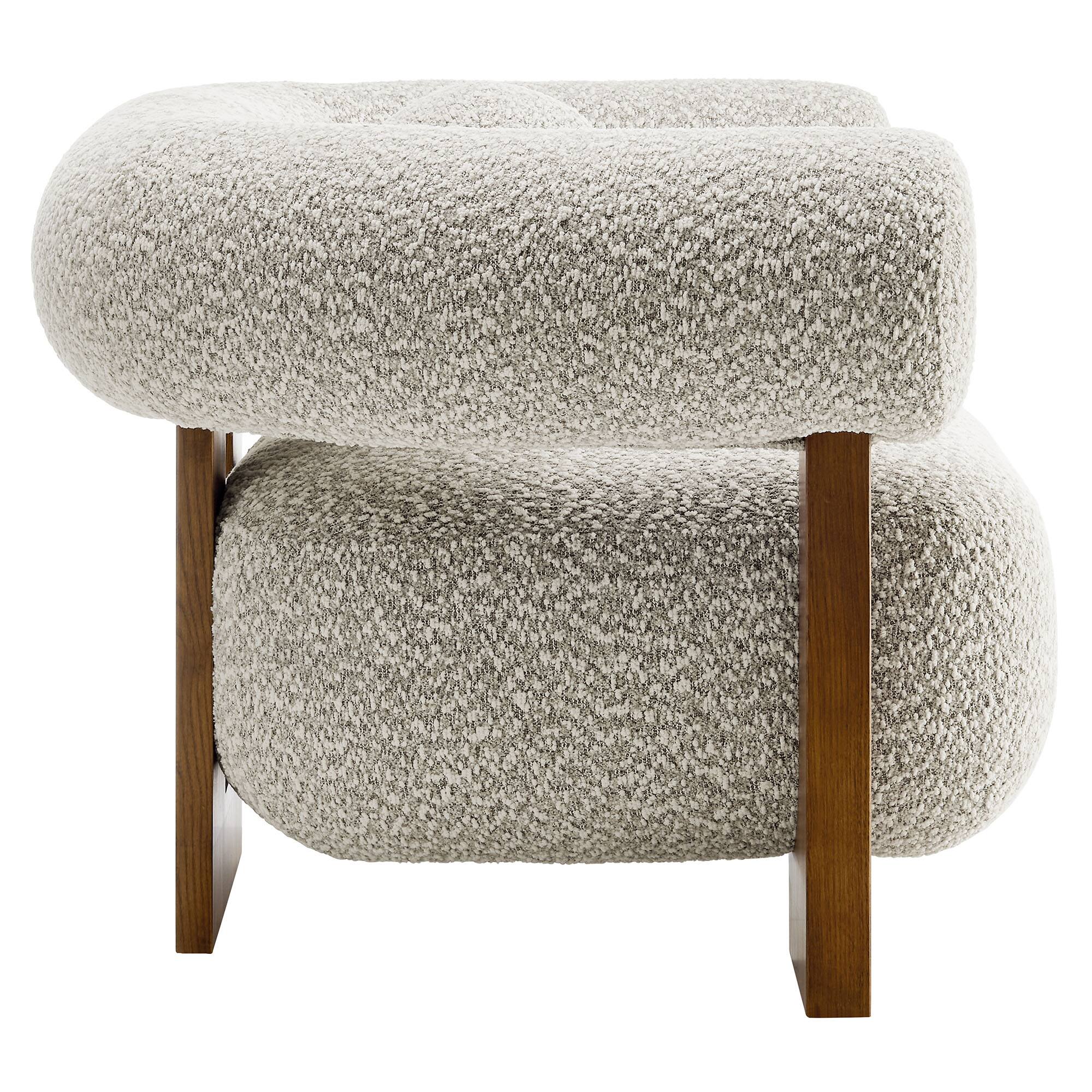 Alt View 2. Modway - Jace Boucle Accent Chair by Modway - River Rock.