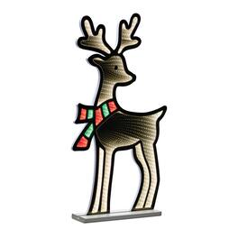 BreeBe - Deer with Scarf Ekkolight 33"H - White, Green