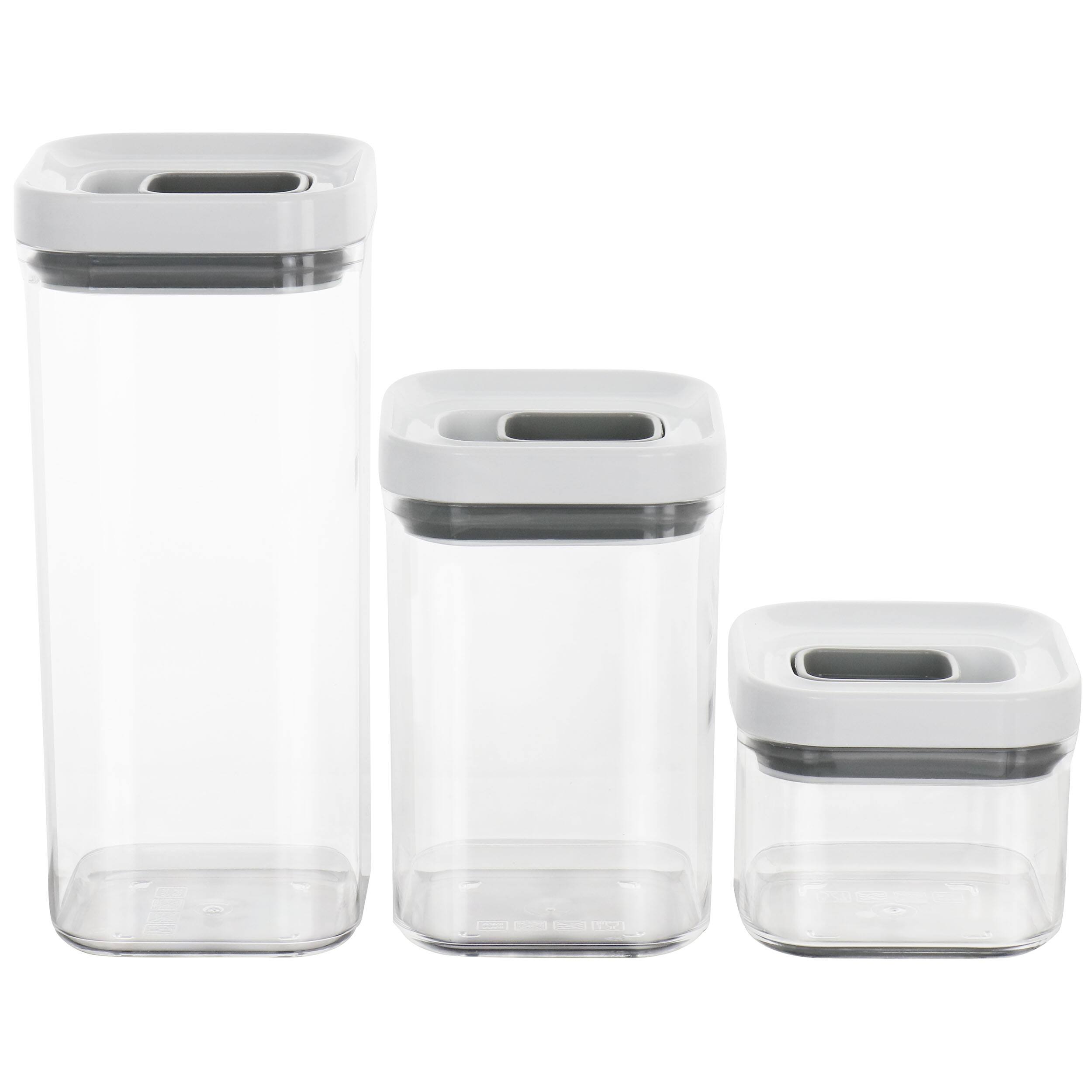 Front. Martha Stewart - Martha Stewart Siobhan 3 Piece Acrylic Storage Container Set - Clear.