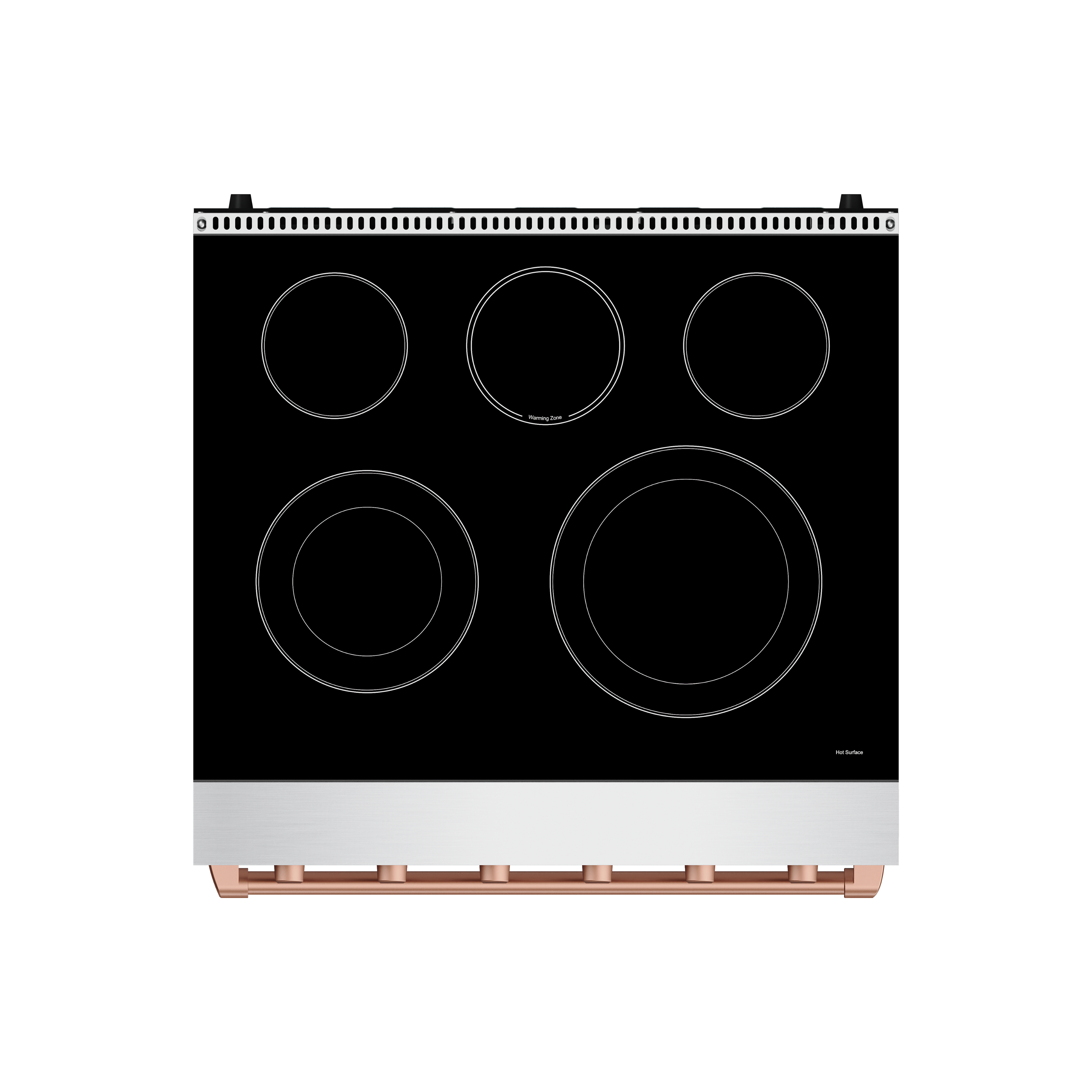 Back. Thor Kitchen - Gordon Ramsay Series by Thor Kitchen 4.55 Cu. Ft Freestanding Electric Range with Rose Gold Hardware - Stainless steel.