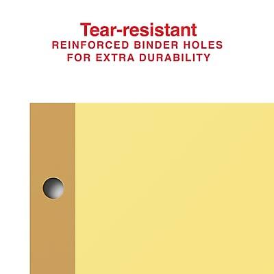 Tear-resistant  
Reinforced binder holes for extra durability