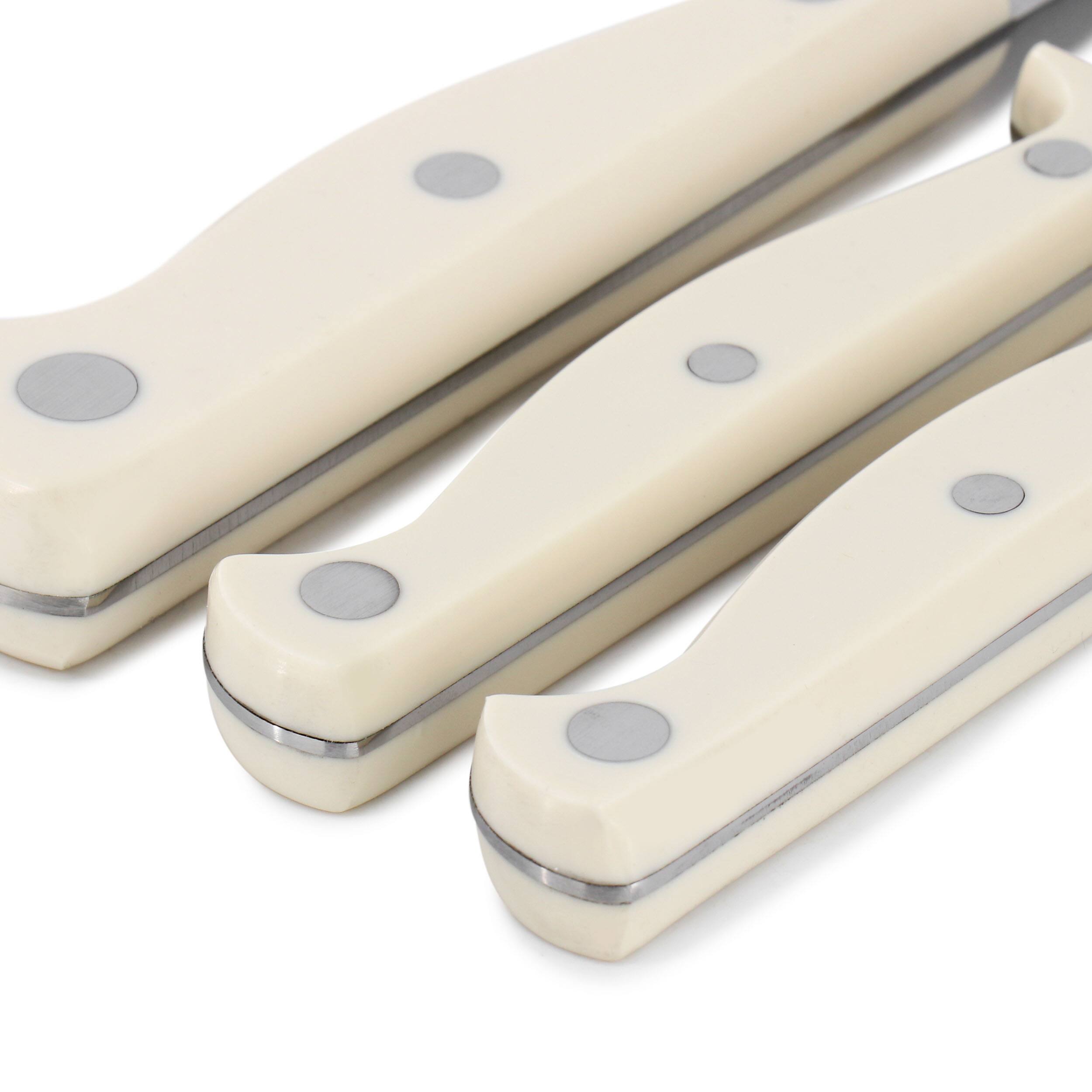 Alt View 3. Martha Stewart - Martha Stewart Everyday Keswick 3 Piece Cutlery and Sheath Set in Linen - Linen.