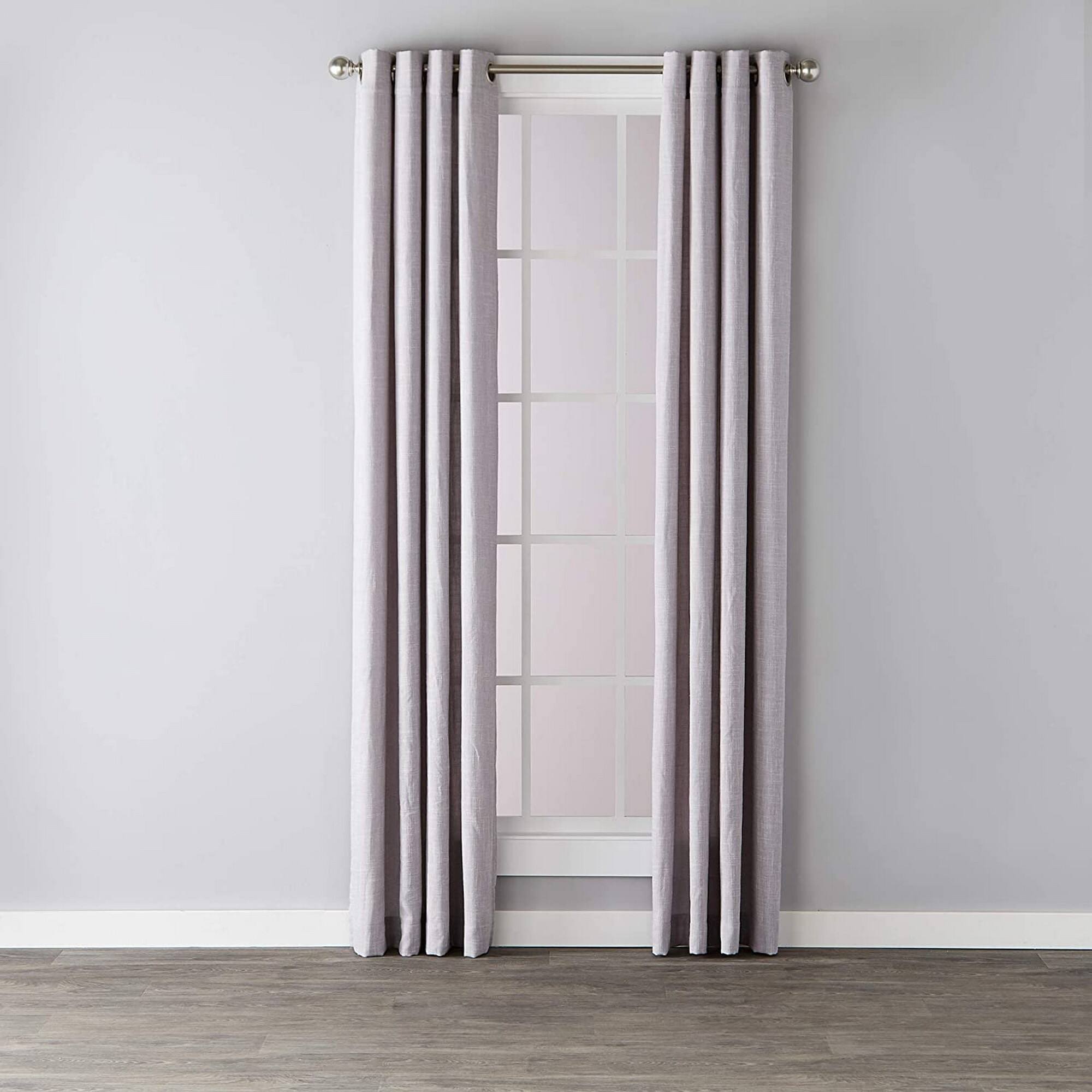 SKL Home - Saturday Knight Ltd Melange Textured Woven Fabric And Stylish Design SunSafe Window Panel 40" x 84"" - Gray