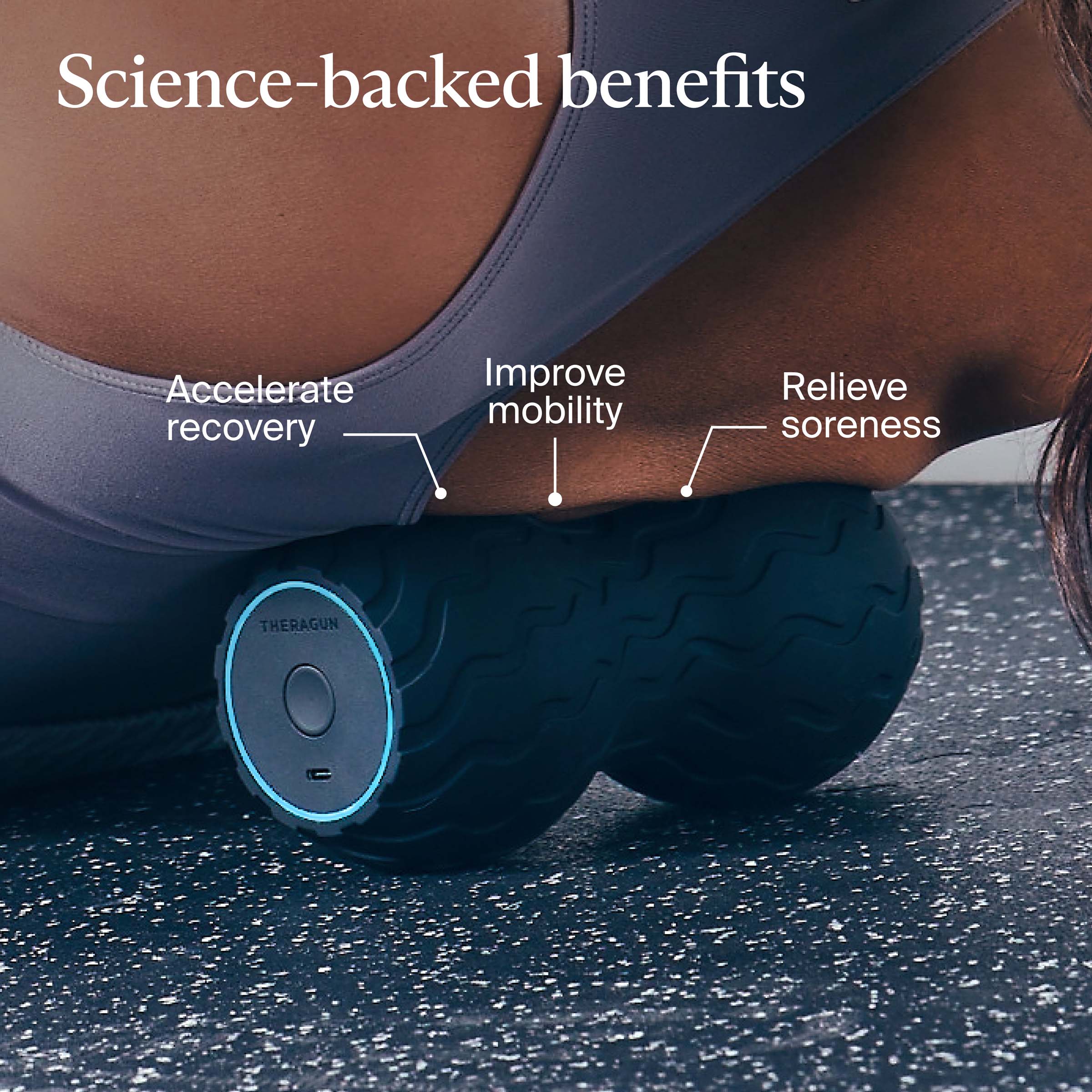 Alt View 12. Therabody - Therabody - WaveDuo - Vibrating Roller Contoured For The Back, Neck & Spine - Black - Black.