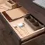 Left. Sauder - Carson Forge Desk w/ Drawers -Coffee Oak - Coffee Oak.