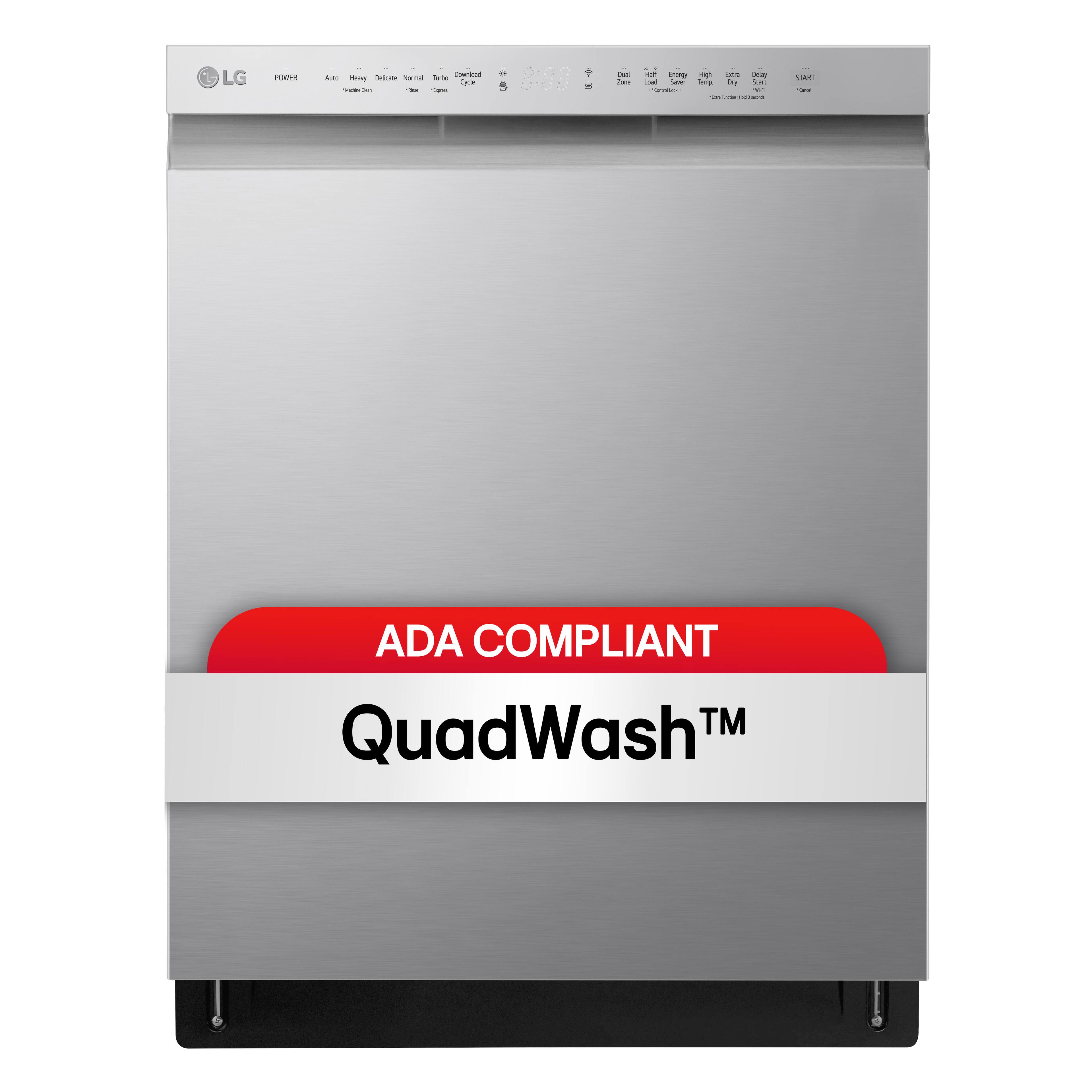LG POWER Auto Heavy Delicate Normal Turbo TurboCycle 8:30 Dual Full Energy High Extra Delay START

ADA COMPLIANT

QuadWash™