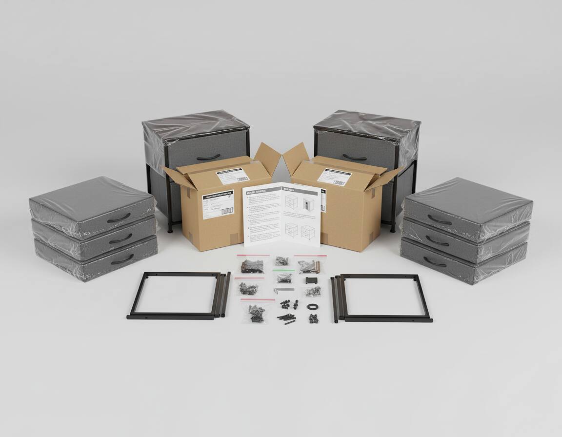 Back. AOITUN - Nightstand Set with 2 Storage Drawers, Perfect for Dorm Rooms - Gray.