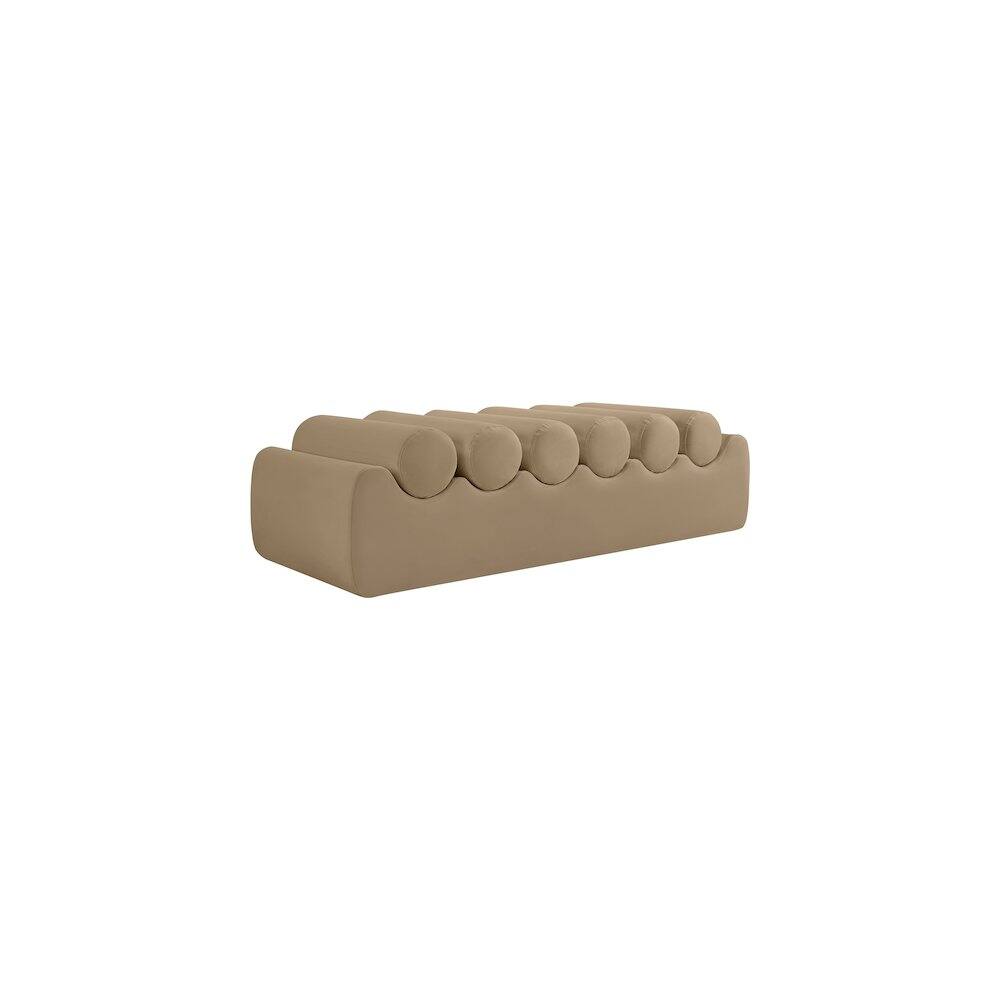 Alt View 4. Meridian Furniture - Rumble Tan Vegan Leather Bench - Brown.