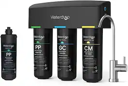 Waterdrop - TSB-CM Under Sink Water Filter System Extra WD-10PP Water Filter - Black