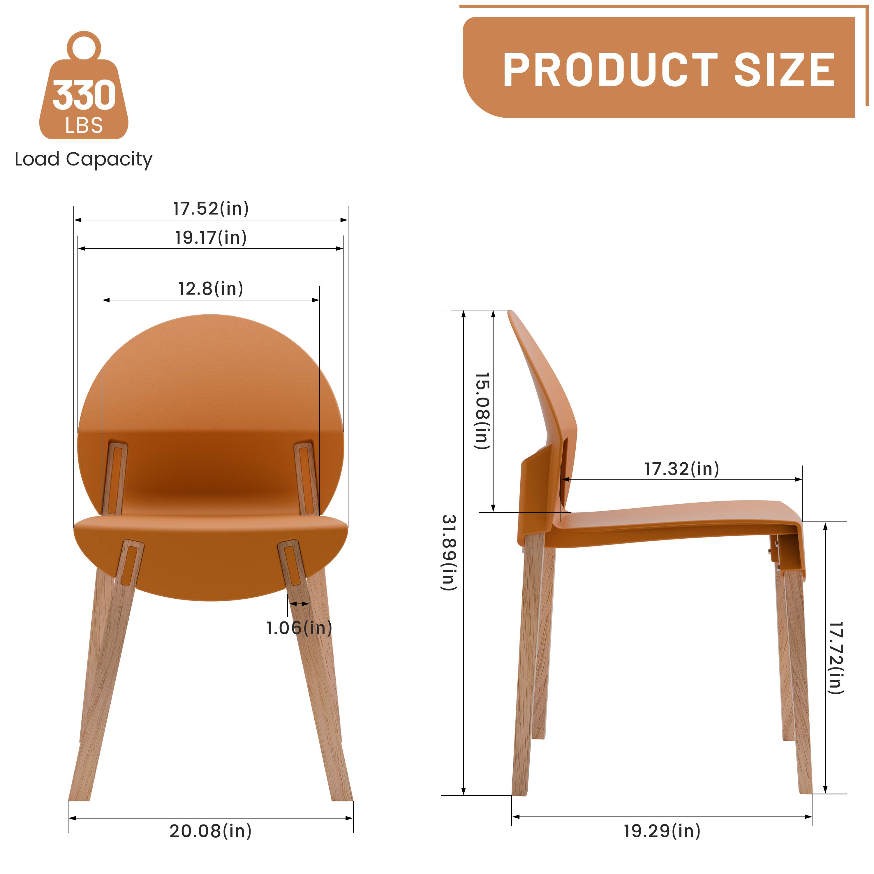 330 LBS Load Capacity

PRODUCT SIZE

17.52(in)  
19.17(in)  
12.8(in)  
1.06(in)  
31.89(in)  
15.08(in)  
17.32(in)  
17.72(in)  
20.08(in)  
19.29(in)