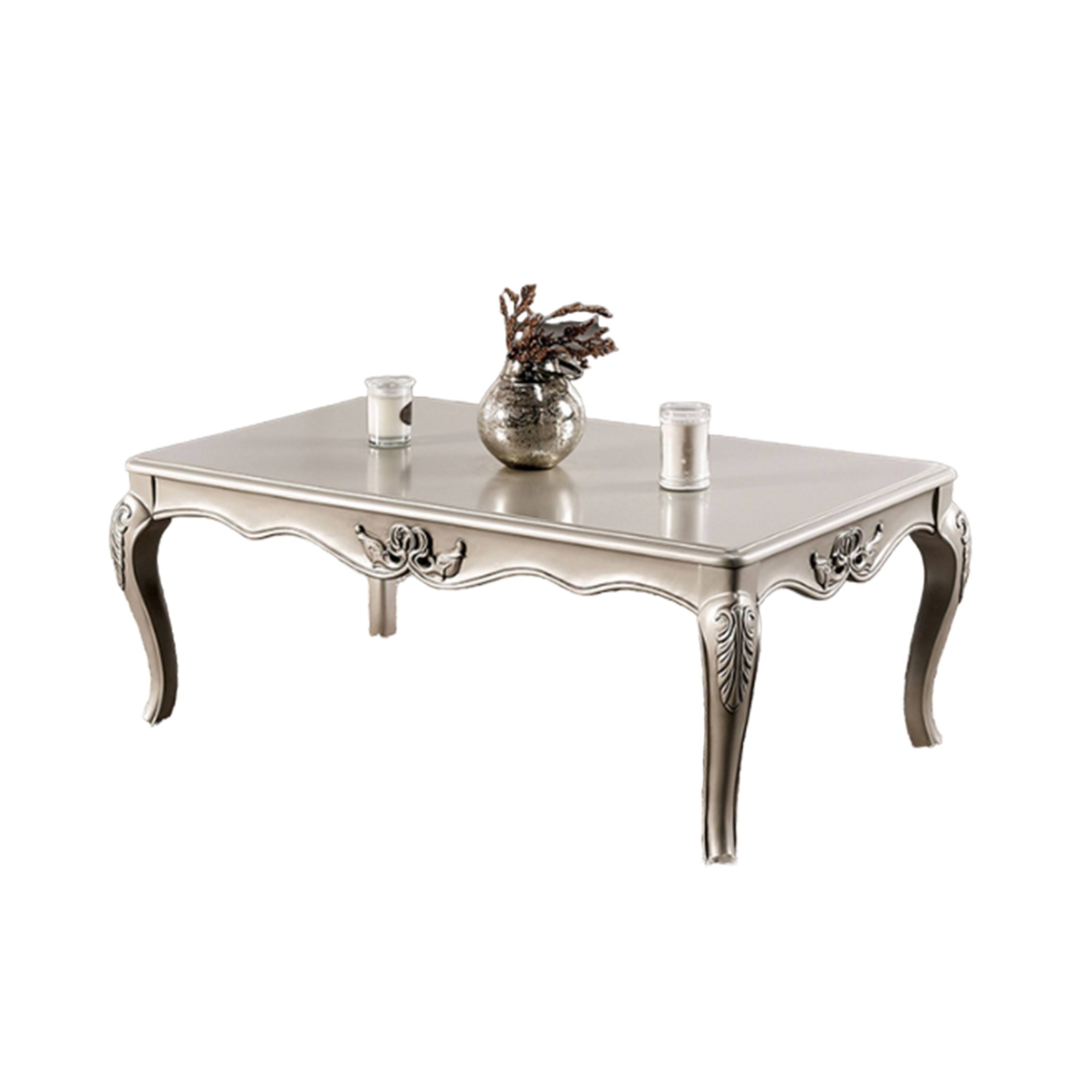 Manhattan Lane - Roche Coffee Table, 53 Inch, Classical Cabriole Legs, Wood - Champagne Gold
