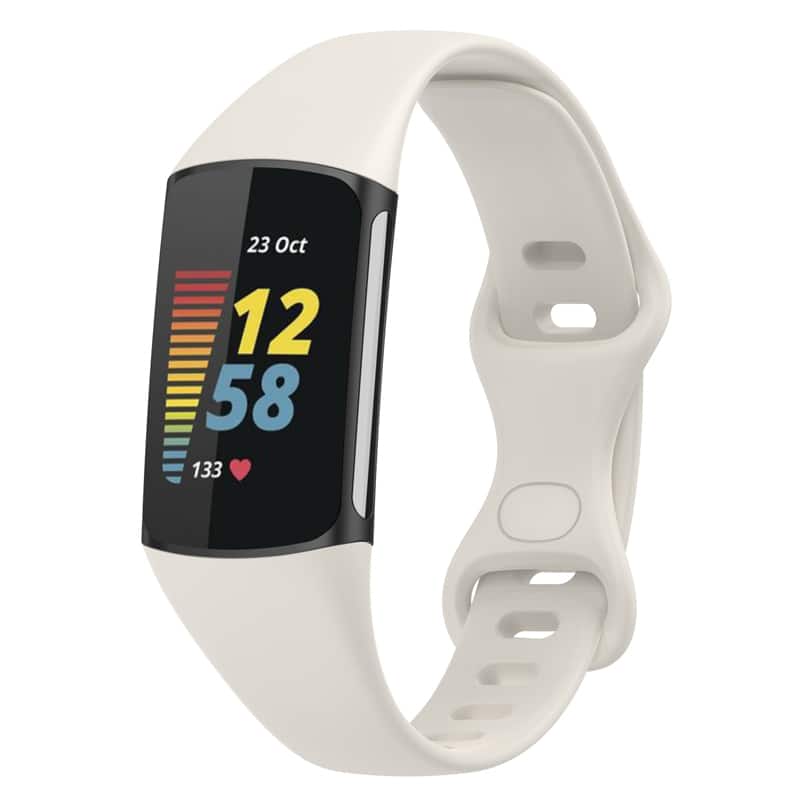 StrapsCo - Slim Active Band Silicone Rubber Watch Strap For Fitbit Charge 6 - Dutch White price history on PriceWatchPro