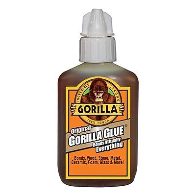 INCREDIBLY STRONG GORILLA  
100% TOUGH  
Original GORILLA GLUE  
Bonds Virtually Everything  
Bonds: Wood, Stone, Metal, Ceramic, Foam, Glass & More!