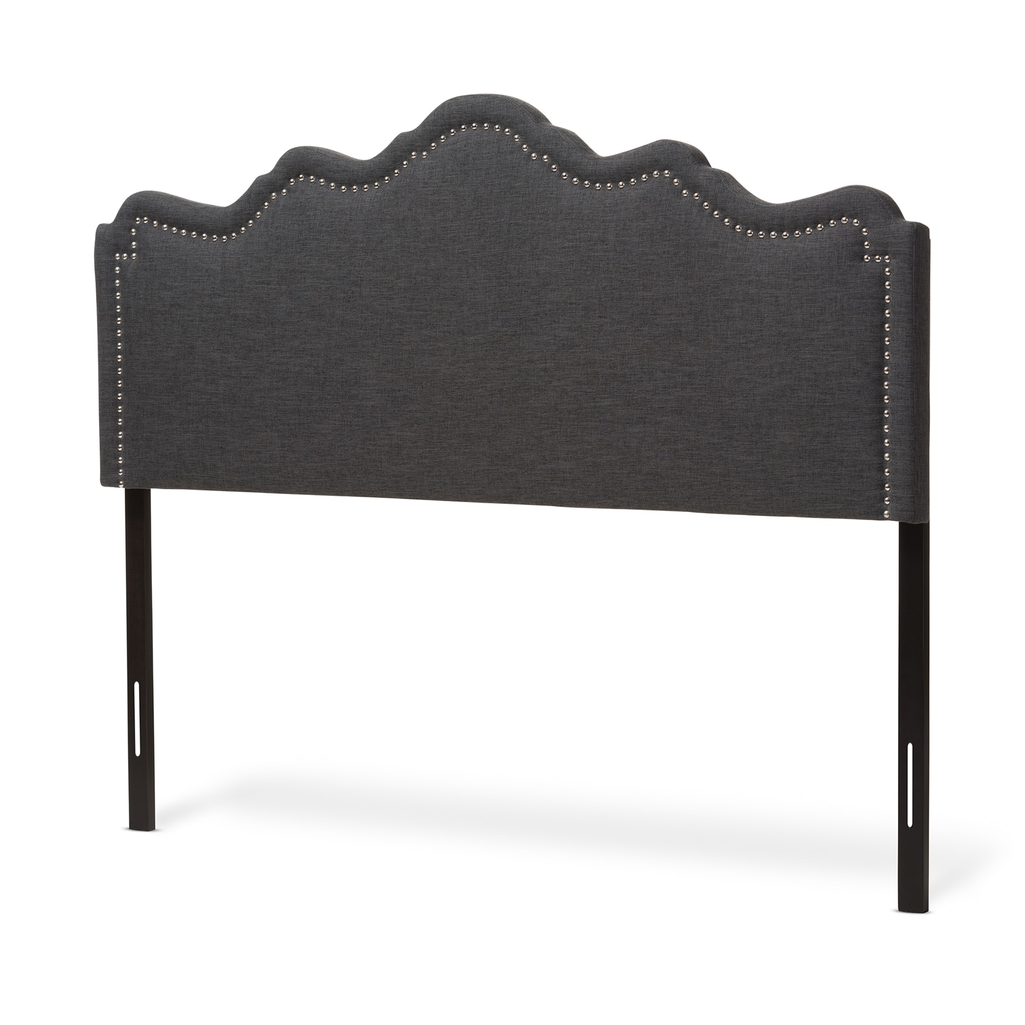 Baxton Studio - Nadeen Modern and Contemporary Fabric Queen Size Headboard - Dark Gray
