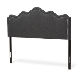 Baxton Studio - Nadeen Modern and Contemporary Fabric King Size Headboard - Dark Gray