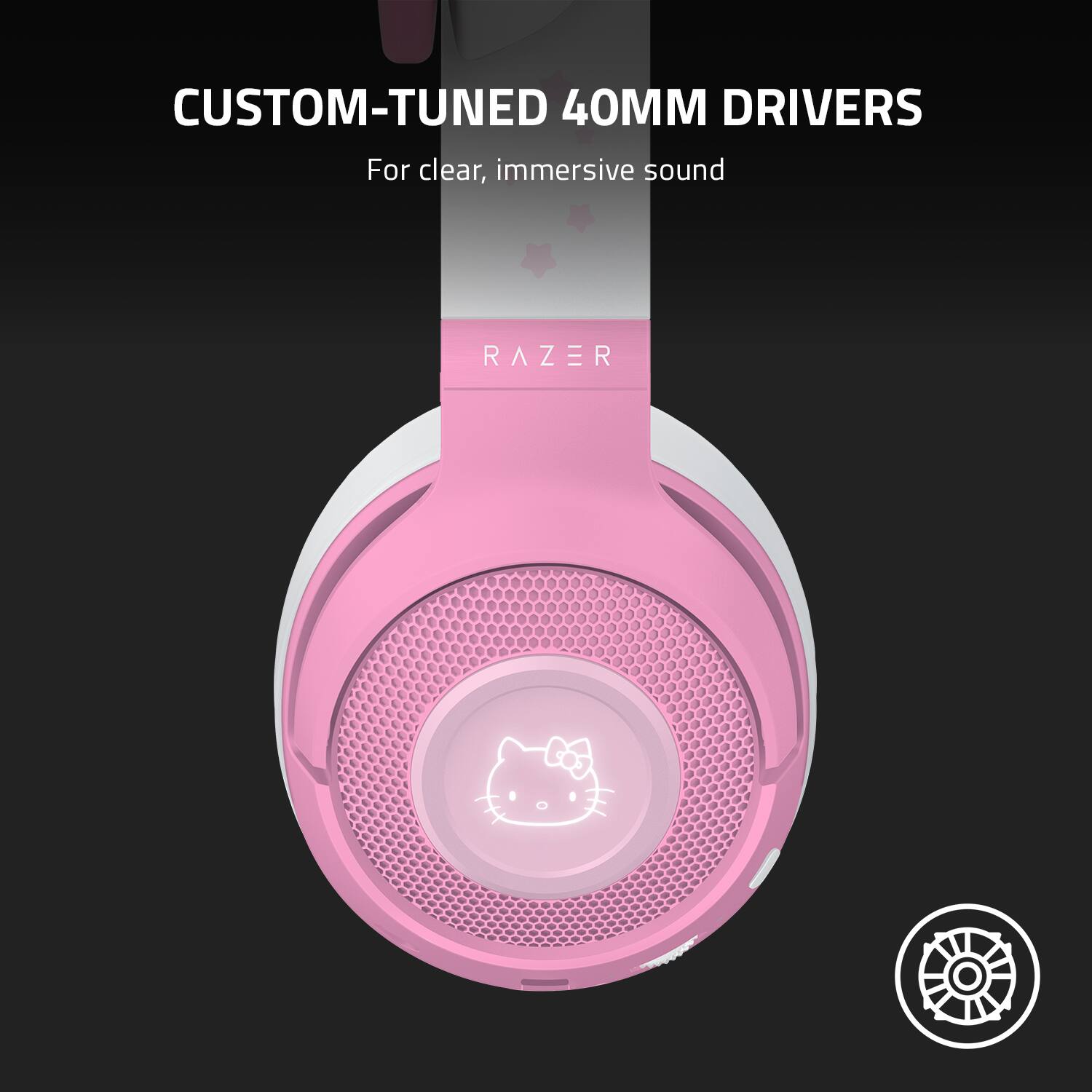 Custom-tuned 40mm drivers for clear, immersive sound.