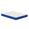 Front. Nautica - Refresh 8" Hybrid Mattress with Quiet Pocket Coils - WHITE/BLUE.