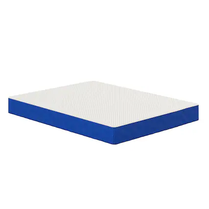 Front. Nautica - Refresh 8" Hybrid Mattress with Quiet Pocket Coils - WHITE/BLUE.