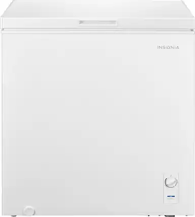 Front. Insignia™ - 7 Cu. Ft. Garage-Ready Chest Freezer - White.