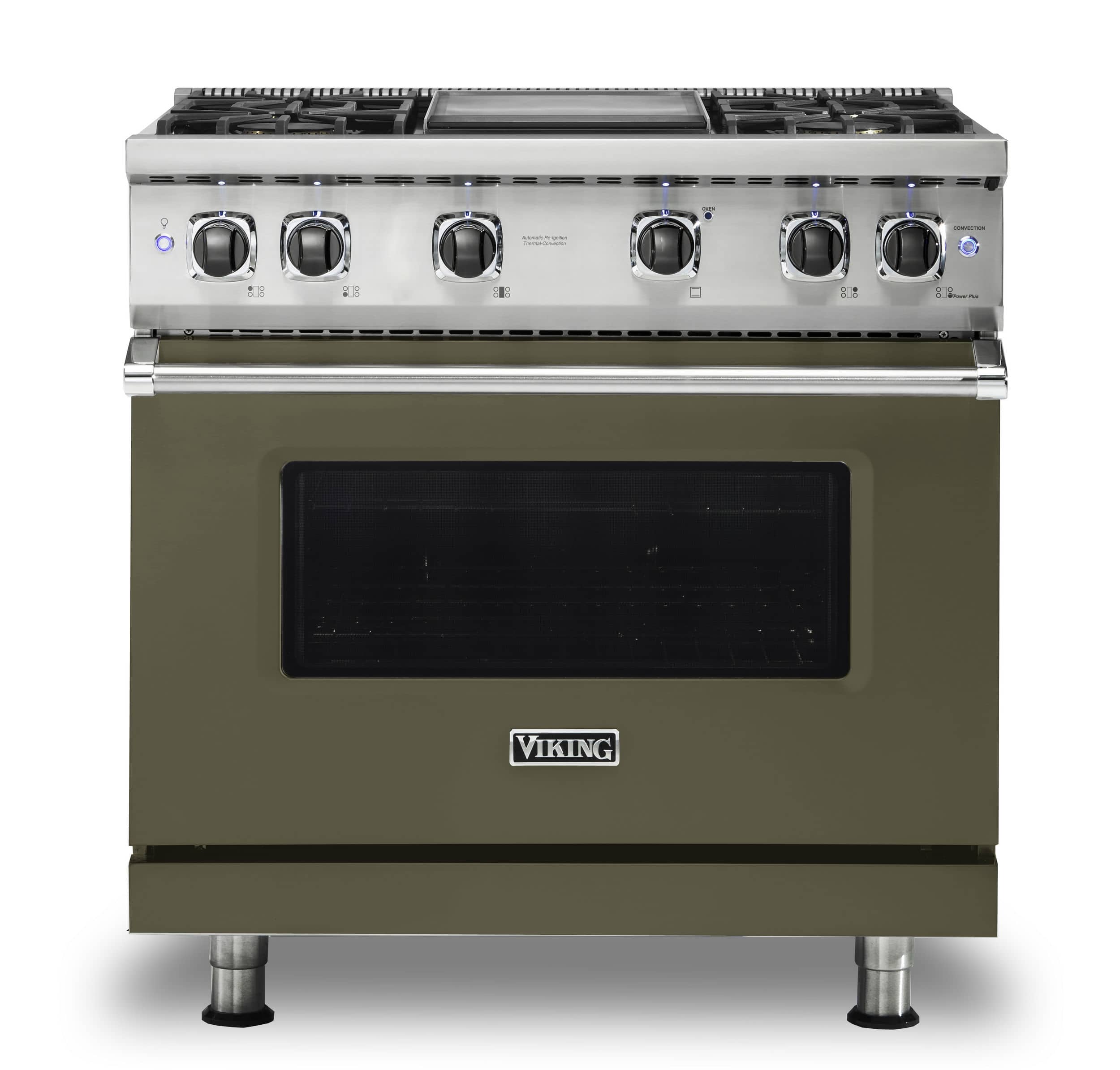 Front. Viking - 5-Series Gas Sealed Burner Range - Martini.