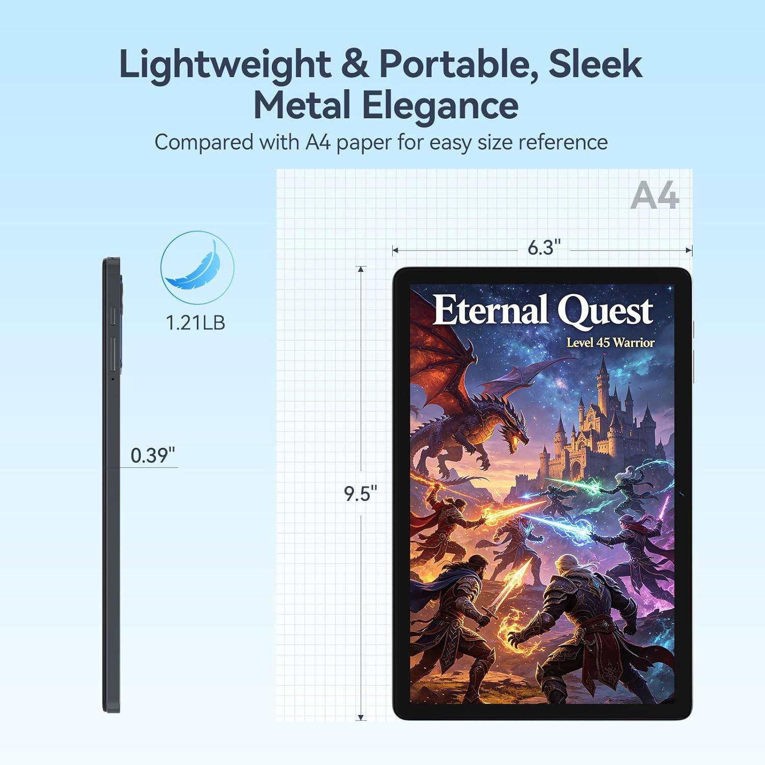 Qukenk Android Tablet 10 inch Tablet with Keyboard, 12GB+64GB+1TB