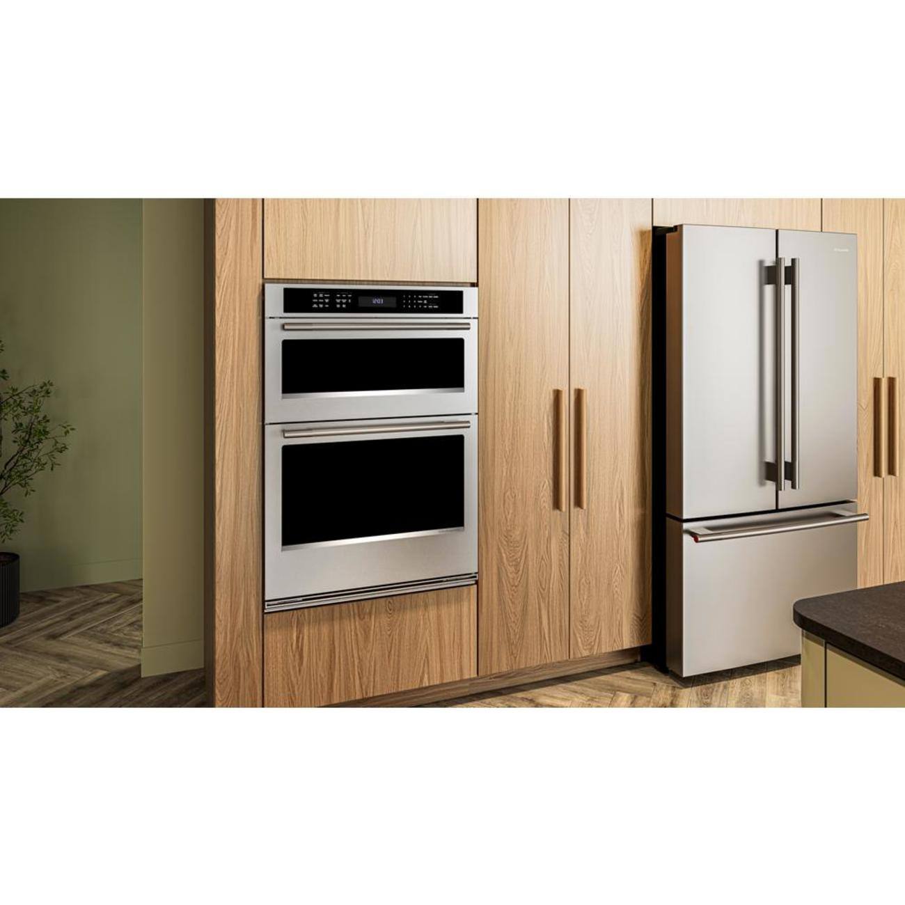 Alt View 3. KitchenAid - 30 inch Built-In Electric Convection Combination Wall Oven with with No Preheat Air Fry Mode - PrintShield Stainless.