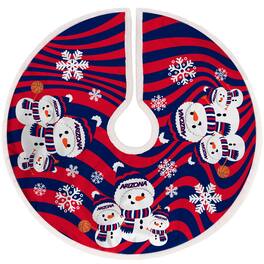 Pegasus - Arizona Wildcats Snowman Sherpa Christmas Tree Skirt - Multicolor