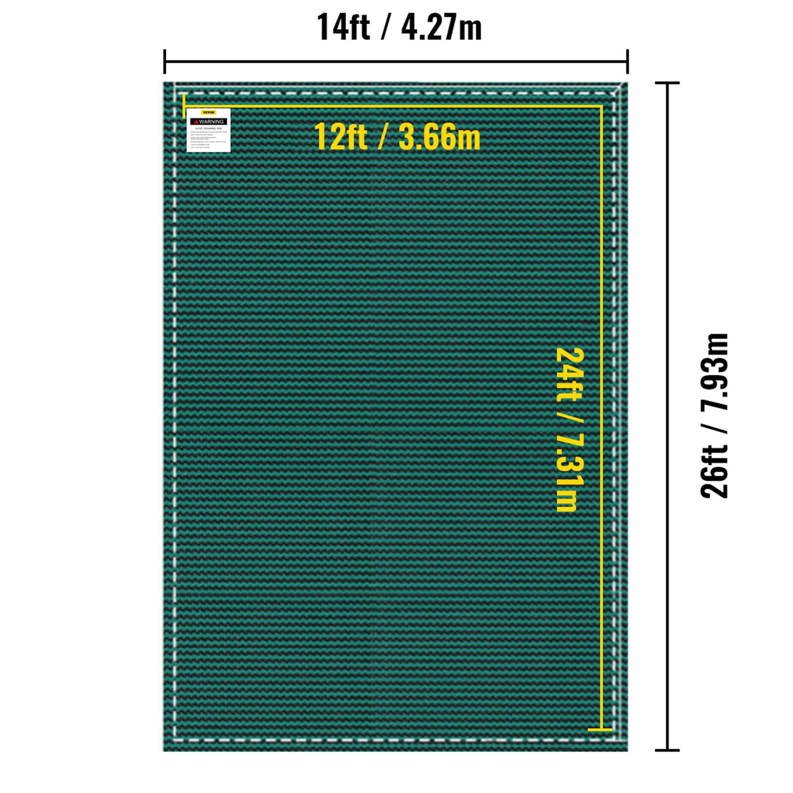 14ft / 4.27m - 12ft / 3.66m

26ft / 7.93m