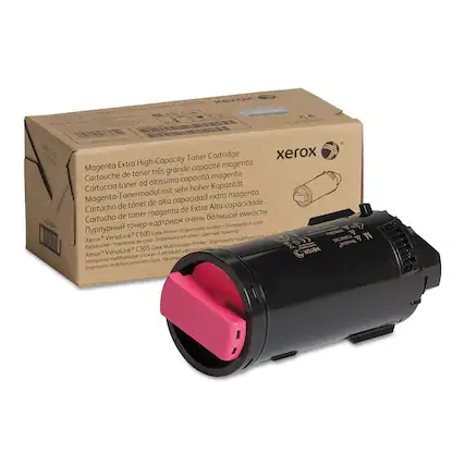Xerox CC 1S/S0S 927 Toner Cartridge
Magenta Extra High-Capacity
Cartouche de toner de très grande capacité magenta
Cartuccia toner ad altissima capacità magenta
Magenta-Tonermodul mit sehr hoher Kapazität
Cartucho de toner de alta capacidad extra magenta
Cartucho de toner de alta capacidad Extra Alta
Дуплексный тонер-картридж очень большой емкости
Xerox® VersaLink® C500 Color Printer
Xerox® VersaLink® C500 Color Printer
Impresora Multifunction Printer
Farbdrucker C505 Color
Impressora Multifunzione a Stampa
Impressora multifuncional em Cores
Impresora multifuncional en Cores