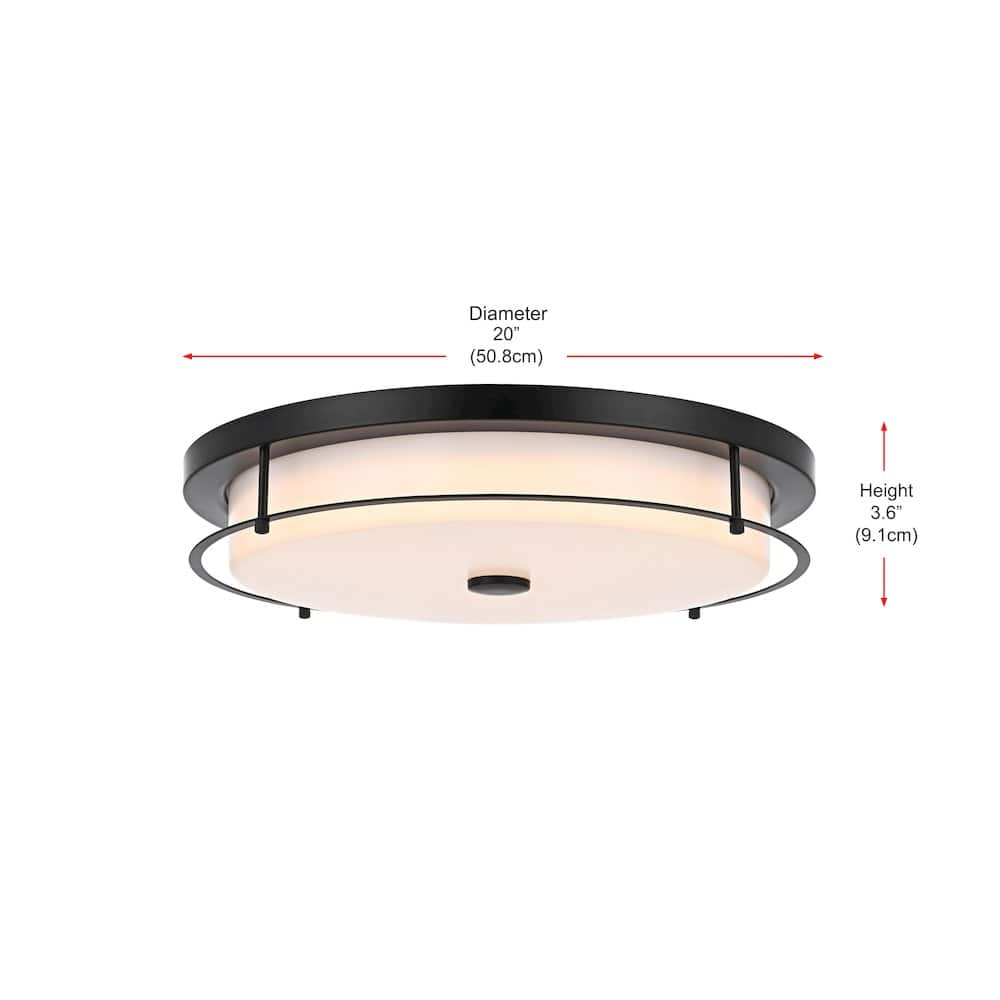 Living District - Kolson 20 Inch Led Flush Mount In - Black price history on PriceWatchPro