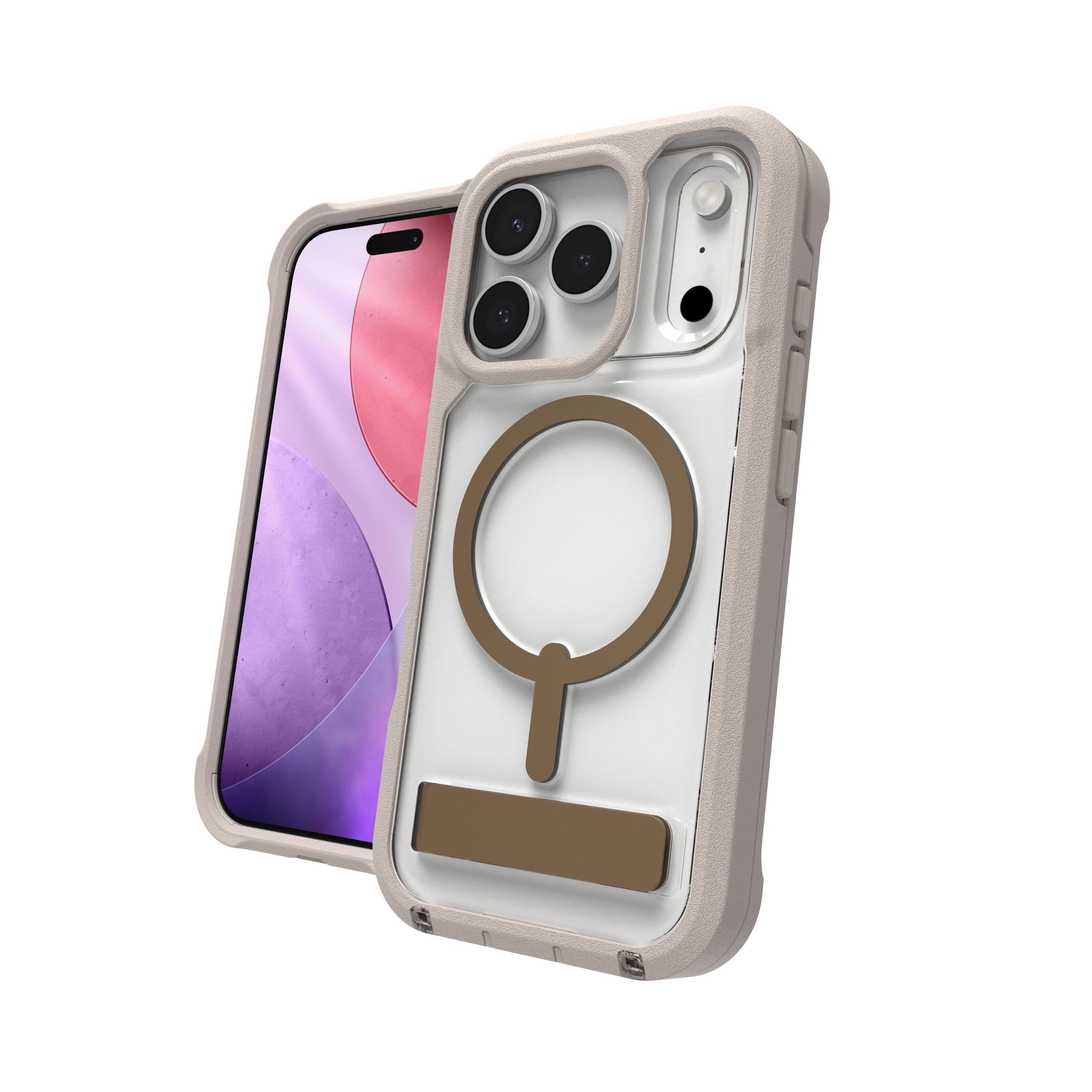 Alt View 7. ZAGG - Rainier Snap with Kickstand for Apple iPhone 17 Pro - Sandstone.