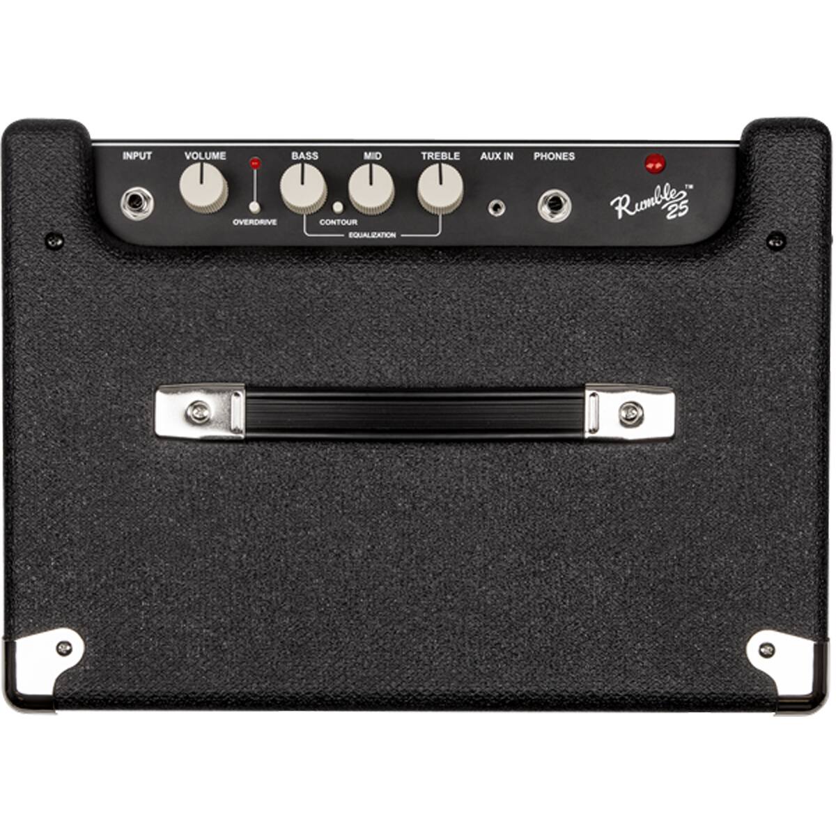INPUT VOLUME BASS MID TREBLE OVERDRIVE CONTOUR EQUALIZATION AUX IN PHONES  
Rumble 25