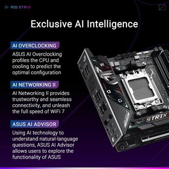 ASUS ROG Strix B850 I Gaming WiFi AMD AM5 Mini ITX Motherboard ROG ASUS ROG Strix B850 I Gaming WiFi AMD AM5 Mini ITX Motherboard ROG