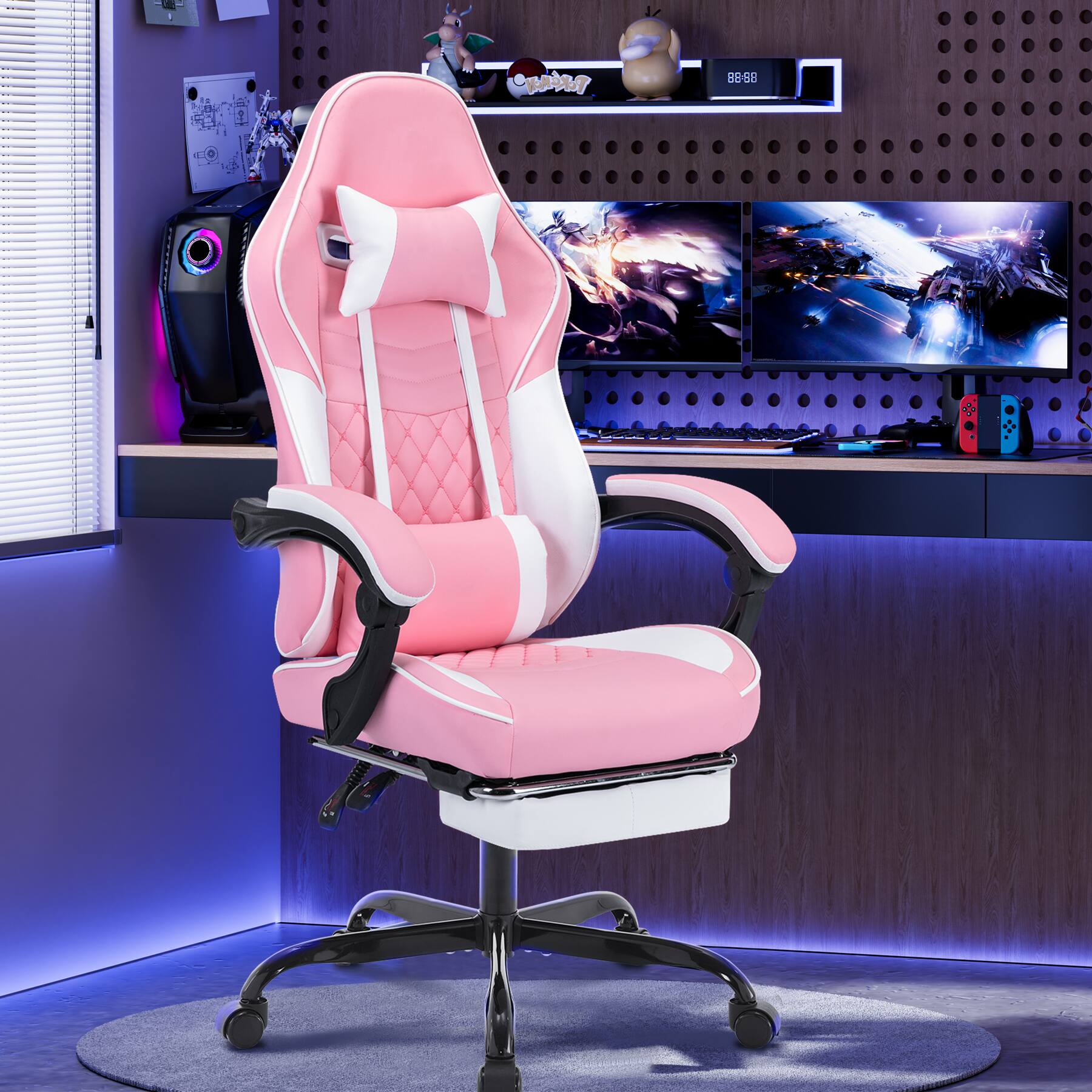 Ecooso Ergonomic Video Gamer Chairs with Massage Lumbar Support