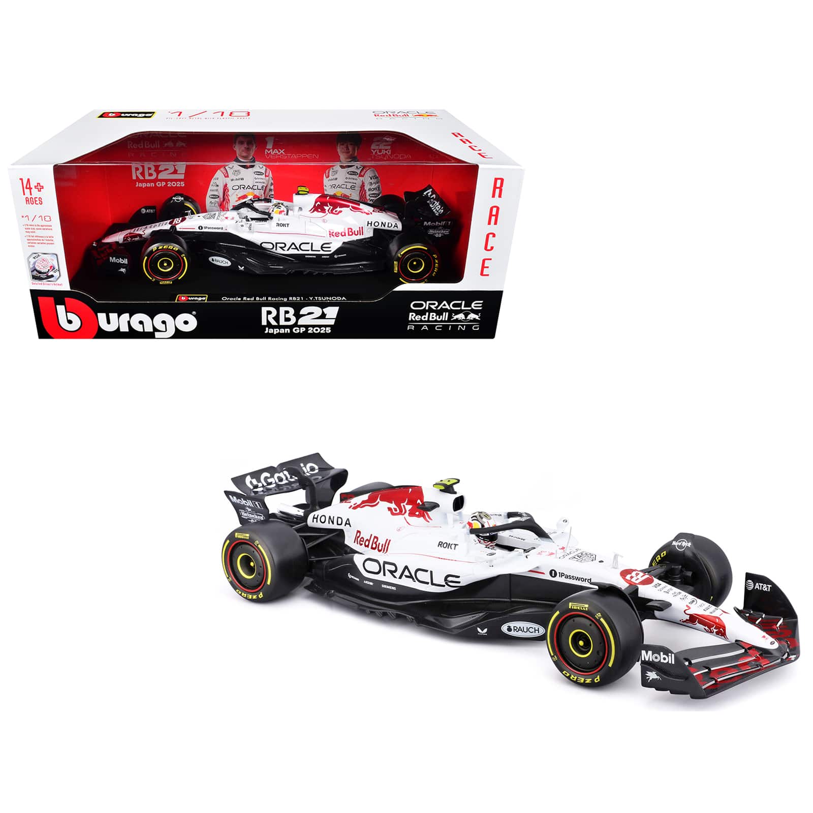 "Red Bull Racing RB21 #22 Yuki Tsunoda ""Oracle"" F1 ""Japanese GP"" (2025) ""Race"" Series 1/18 Diecast Model Car by Bburago" price history on PriceWatchPro
