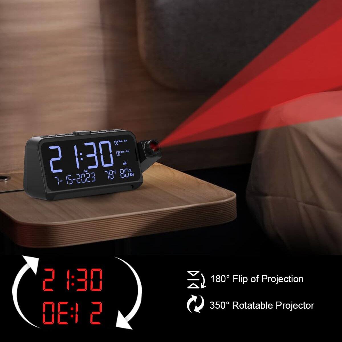 2 1:30  
7-15-2023  
78°F 80% RH  

2 1:30  
0E:1 2  

180° Flip of Projection  
350° Rotatable Projector