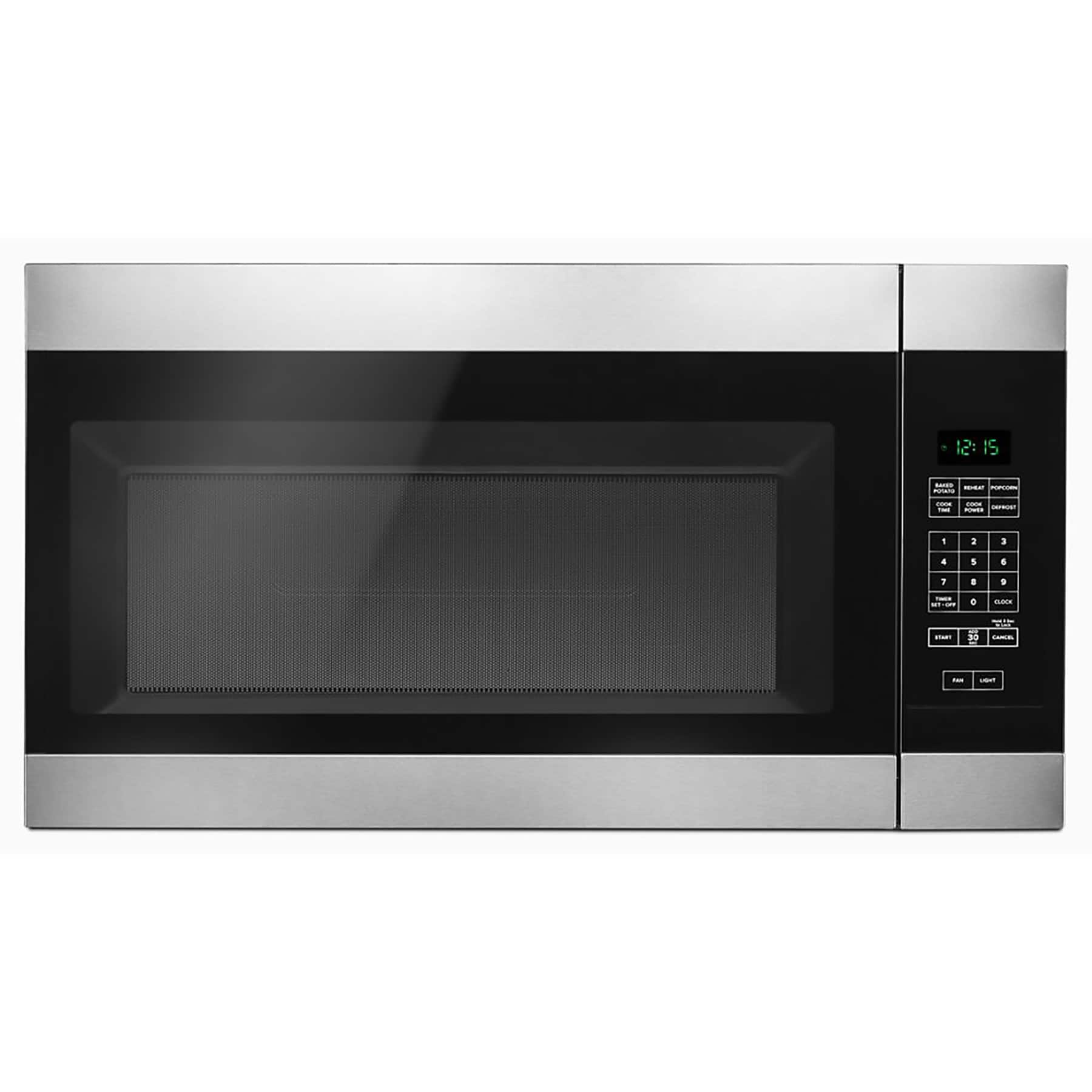 Amana - 1.6 Cu. Ft. Over-the-Range Microwave with Add 0:30 Seconds - Stainless Steel - Front_Zoom