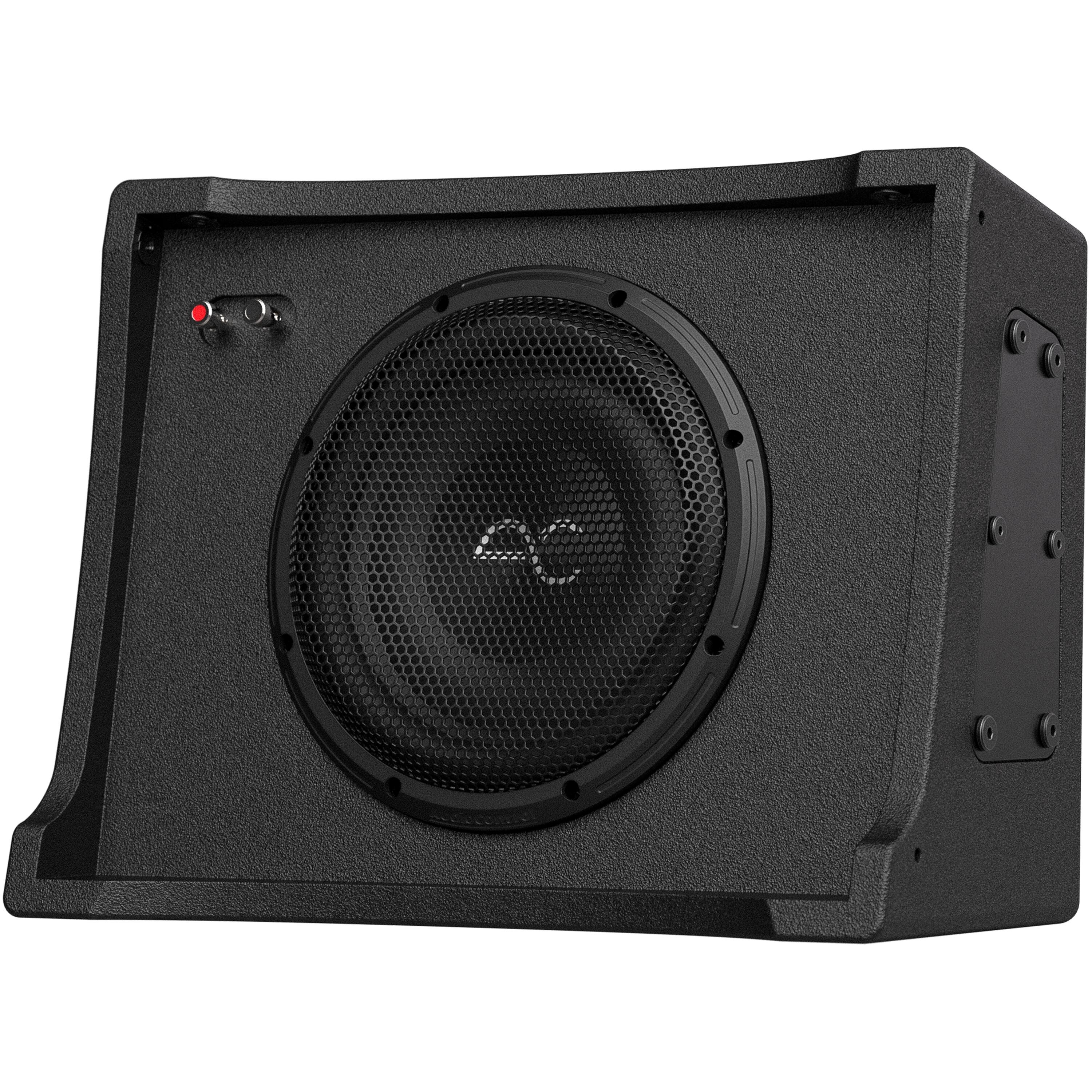 Alt View 13. AudioControl - 10” Single-Voice-Coil 2-Ohm Loaded Subwoofer Enclosure - Black.