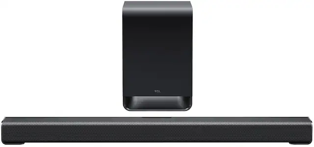 Front. TCL - S-Class S60K 3.1 Channel Dolby Atmos Soundbar with Wireless Subwoofer (2026) - Charcoal.