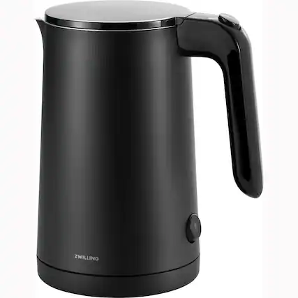 Front. ZWILLING - Enfinigy Cool Touch 1-Liter Electric Kettle, Cordless Tea Kettle & Hot Water - Black.